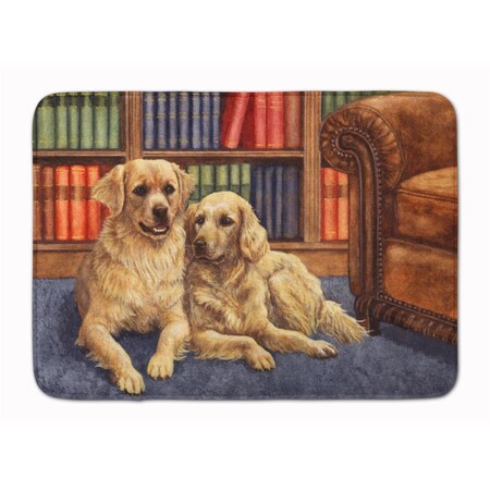 Carolines Treasures Golden Retrievers in the Library Machine Washable Memory Foam Mat BDBA0289RUG